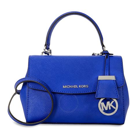 michael kors blue and brown crossbody|Michael Kors extra small crossbody.